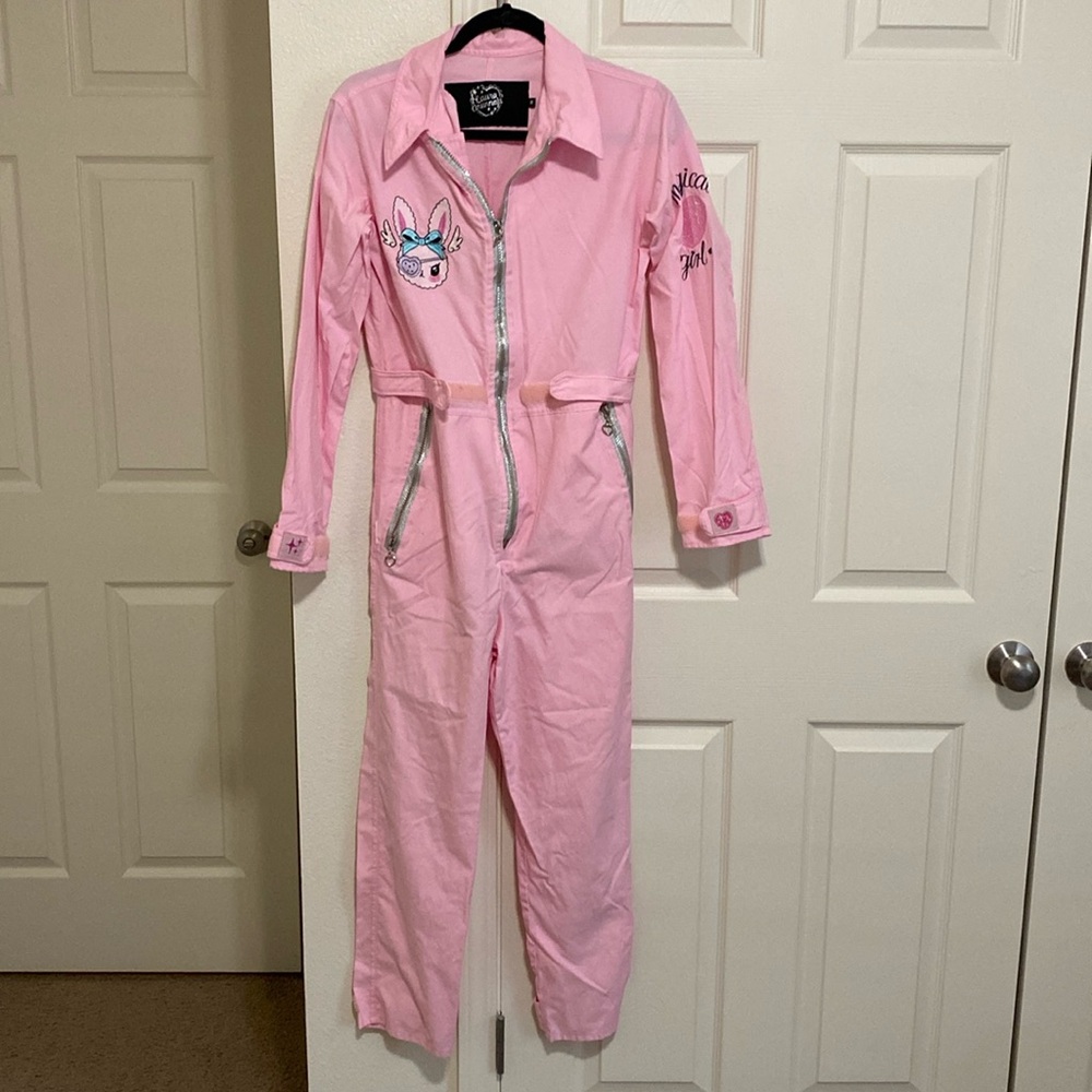 Magical Girl Street Overalls Pink Jumpsuit by Laura Anunnaki Size M Kawaii